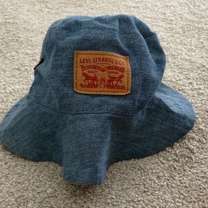 Levi's Blue Denim Hat with Logo Patch
